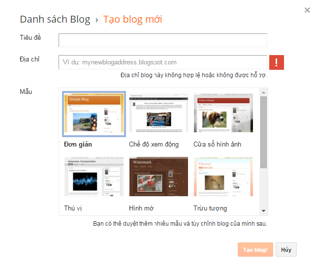 Thiết kế website bán hàng bằng Blogspot chất lượng