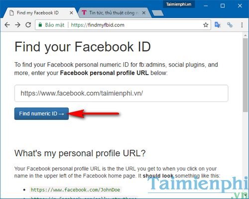 Cách tìm id facebook của người khác