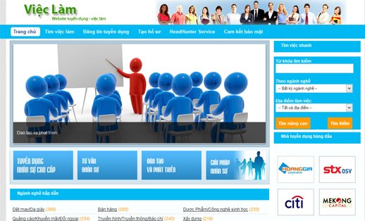 Thiết kế website tìm việc tuyển dụng uy tín giá rẻ