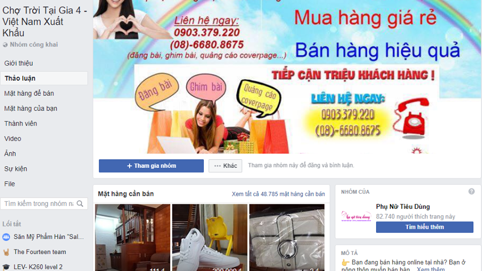 group facebook Việt Nam xuất khẩu