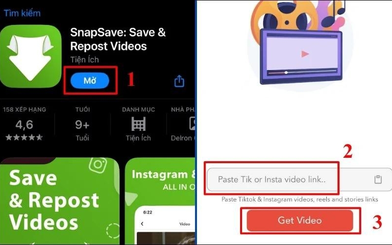 cách tải video livestream qua ứng dụng snapsave