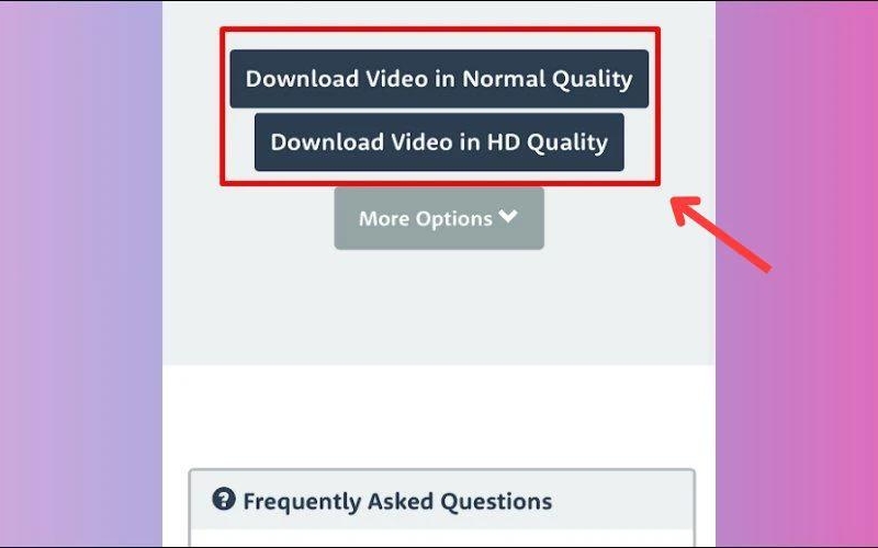 chọn chất lượng tải video livestream bằng điện thoại qua FDown